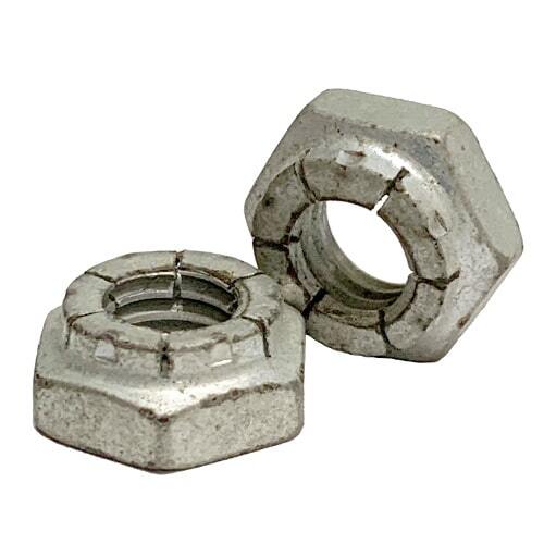 21FK-616 3/8"-16 Flex Type Lock Nut, Heavy Hex, Thin Height, Carbon Steel, Cadmium